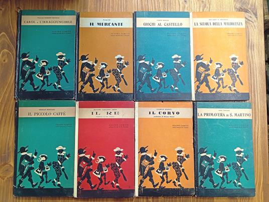 Teatro Comico. Collana di commedie comiche scelte in tutti i tempi e in tutti i paesi (8 volumetti di autori vari) - copertina