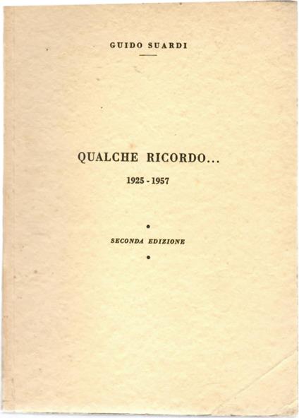 Qualche Ricordo 1952-1957 - copertina