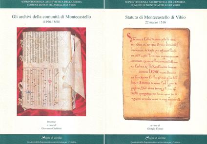 Gli archivi della comunità di Montecastello - Statuto di Montecastello di Vibio - copertina