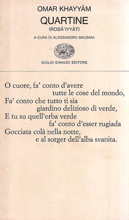 Quartine - Omar Khayyam - copertina