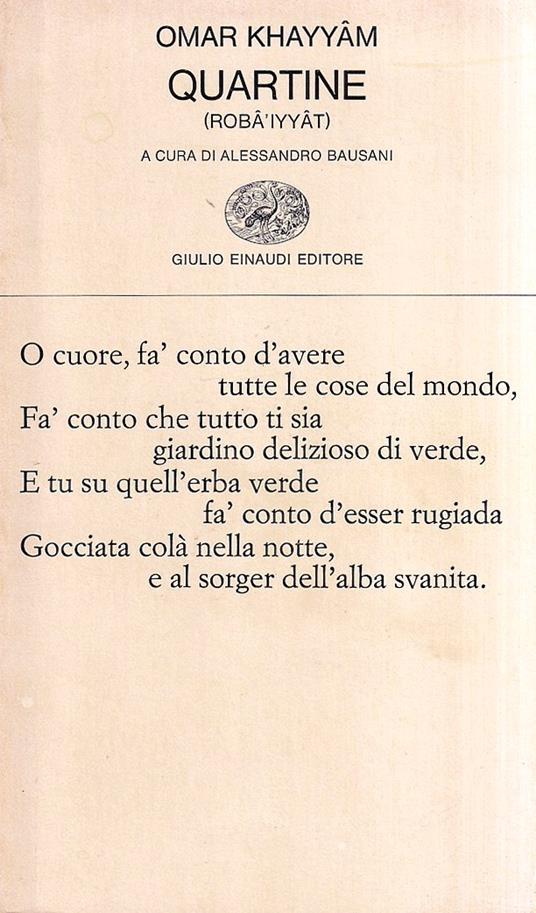 Quartine - Omar Khayyam - copertina