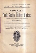 Giornale della Reale Società Italiana d'Igiene - Anno XXI, n. 11 - Milano, 30 novembre 1899