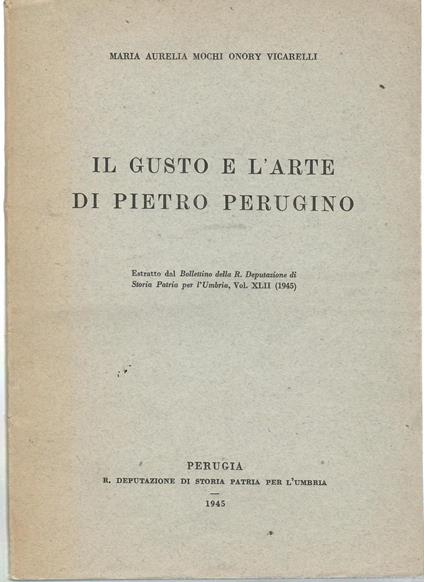 Il Gusto e L'arte Di Pietro Perugino - copertina