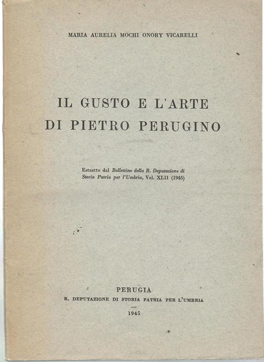 Il Gusto e L'arte Di Pietro Perugino - copertina