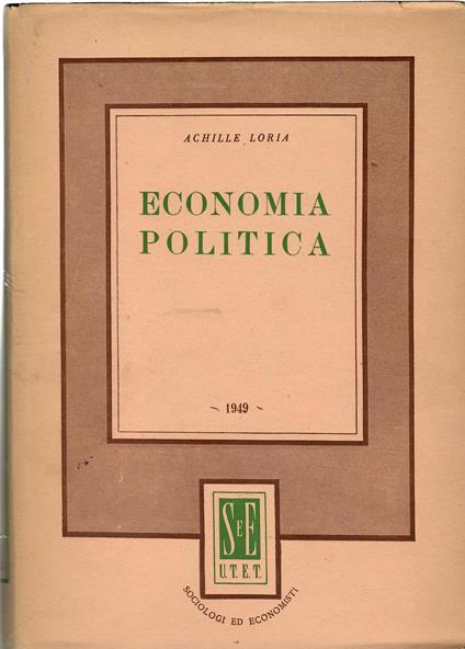 Corso Di Economia Politica - Achille Loria - copertina