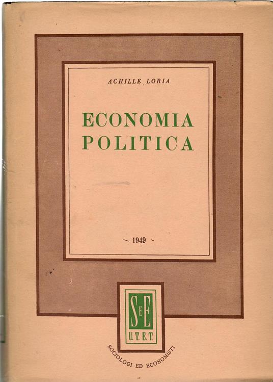 Corso Di Economia Politica - Achille Loria - copertina