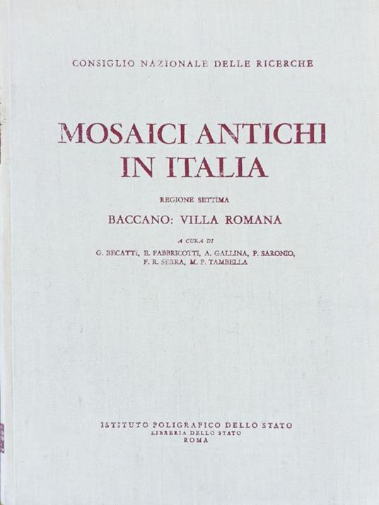 Mosaici Antichi in Italia Regione Settima Baccano Villa Romana - copertina
