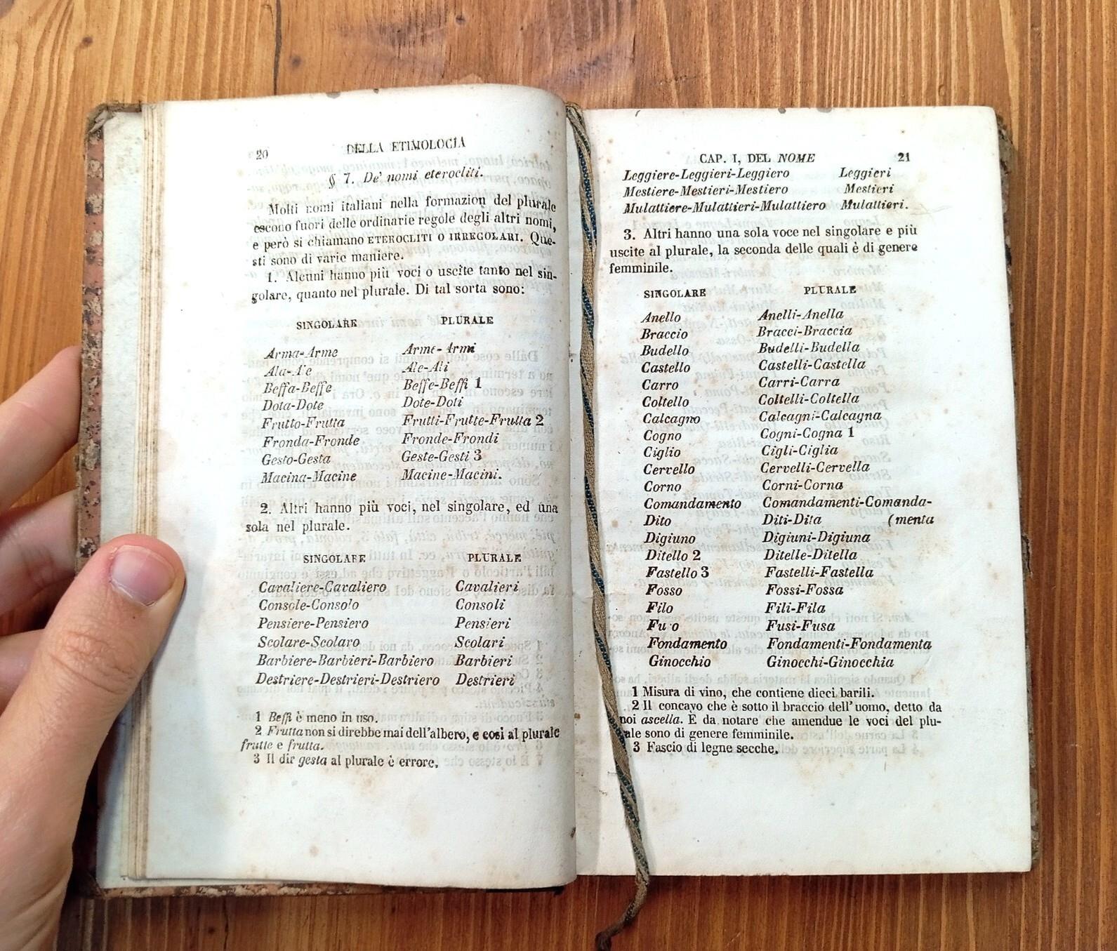 Regole Elementari della Lingua Italiana compilate nello studio di Basilio Puoti. Parte prima e seconda