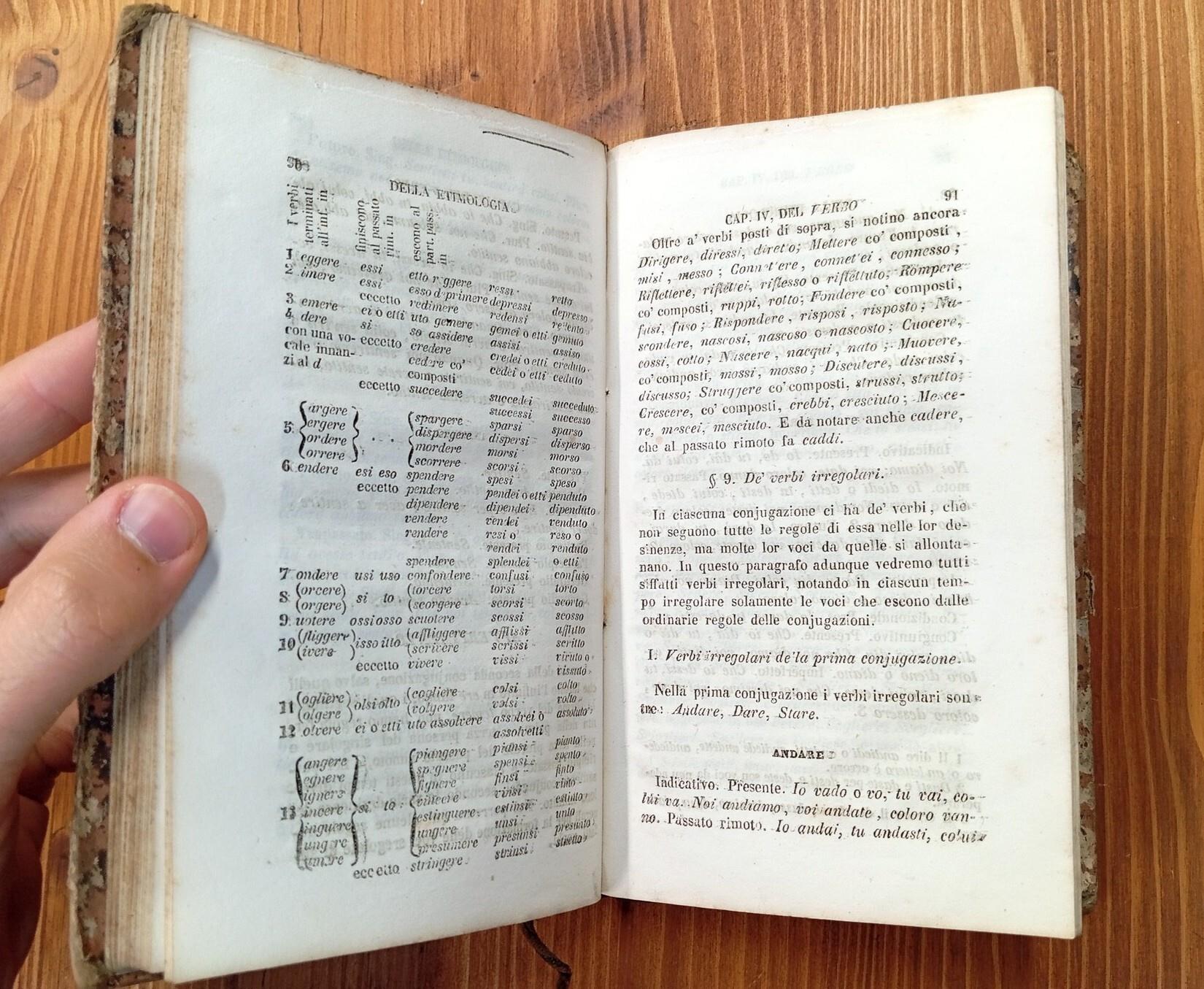 Regole Elementari della Lingua Italiana compilate nello studio di Basilio Puoti. Parte prima e seconda