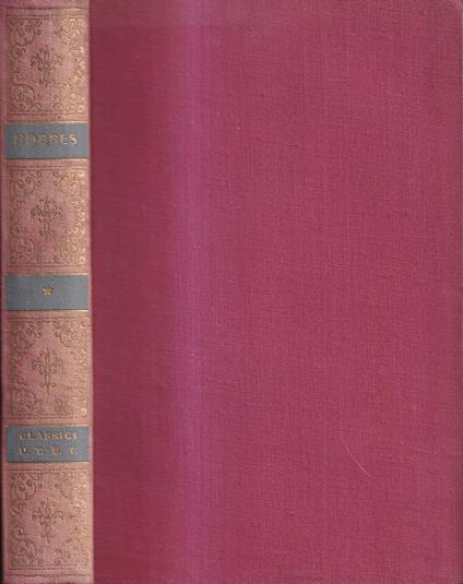 Elementi filosofici sul cittadino - Thomas Hobbes - copertina