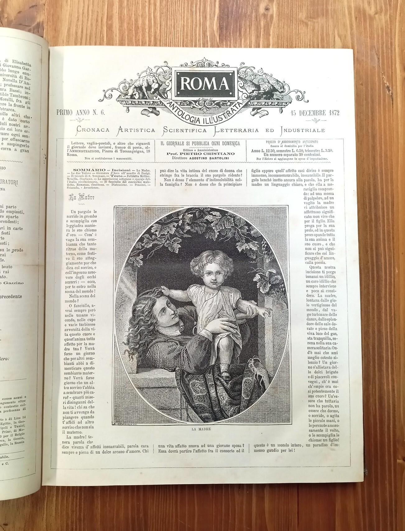 Roma. Antologia illustrata - prime due annate, 1872-1874