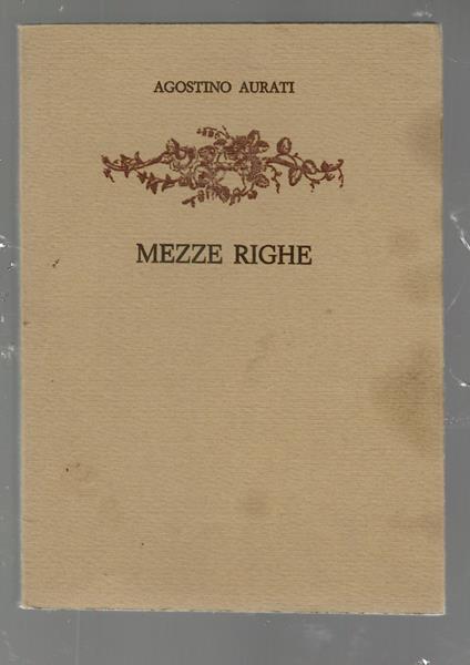 Mezze righe - Agostino Aurati - copertina