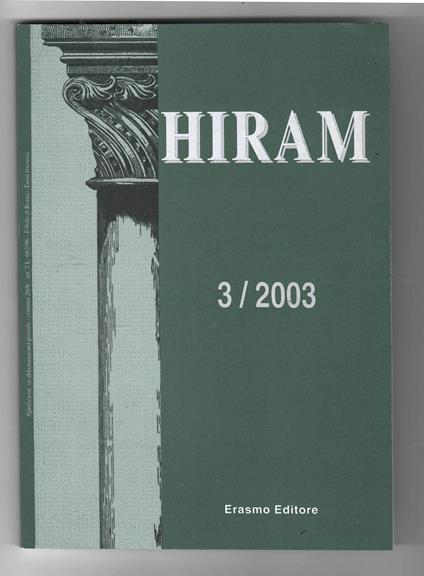 Hiram Rivista del Grande Oriente d'Italia 3/2003 - copertina