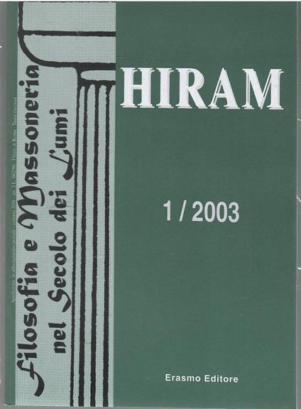 Hiram Rivista del Grande Oriente d'Italia 1/2003 - copertina