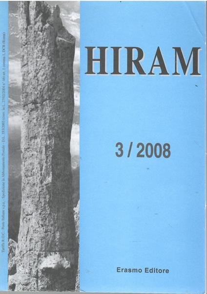 Hiram Rivista del Grande Oriente d'Italia 3/2008 - copertina