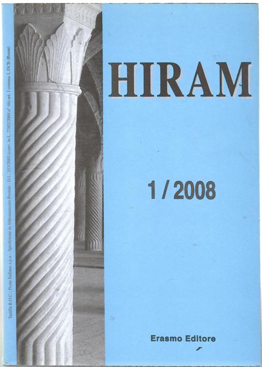 Hiram Rivista del Grande Oriente d'Italia 1/2008 - copertina