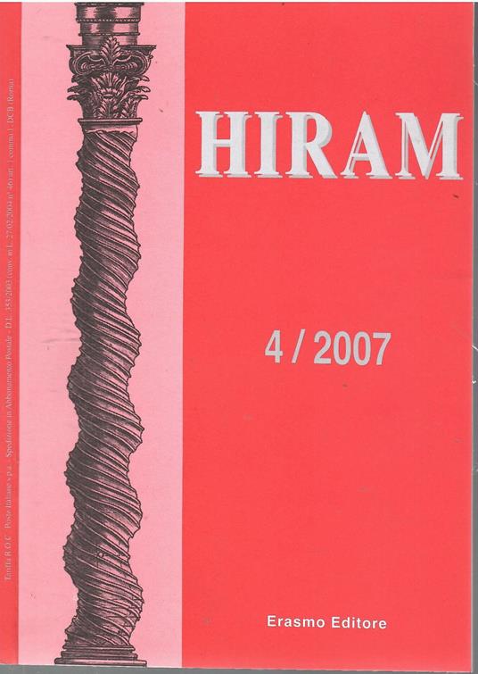 Hiram Rivista del Grande Oriente d'Italia 4/2007 - copertina