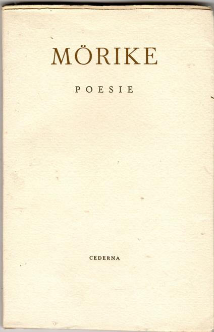 Poesie - Eduard Mörike - copertina