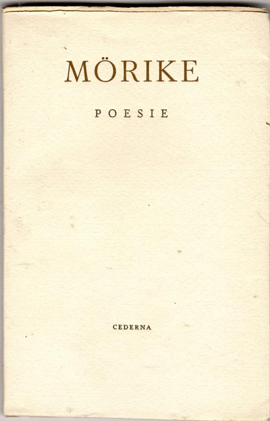 Poesie - Eduard Mörike - copertina