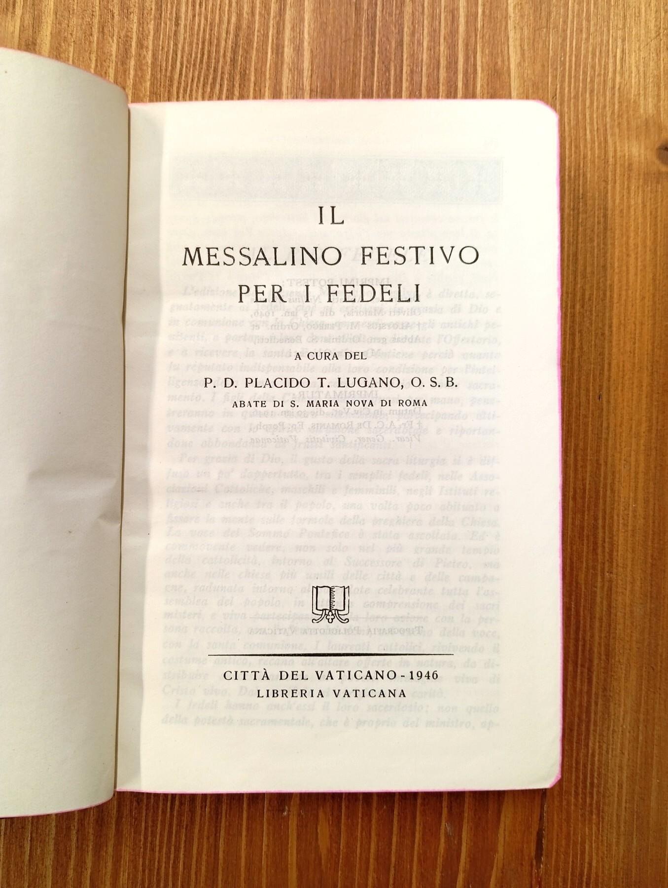 Il messalino festivo per i fedeli