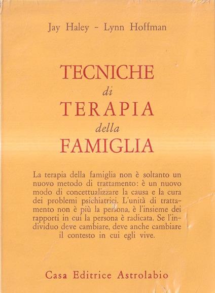 Tecniche di terapia della famiglia - Jay Haley - copertina