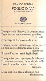 Foglio di via e altri versi