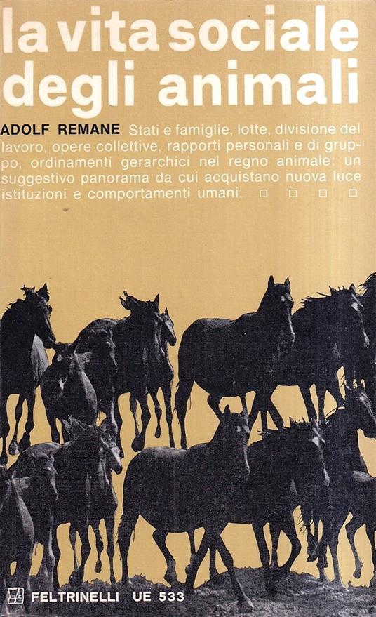 La vita sociale degli animali - Adolf Remane - copertina