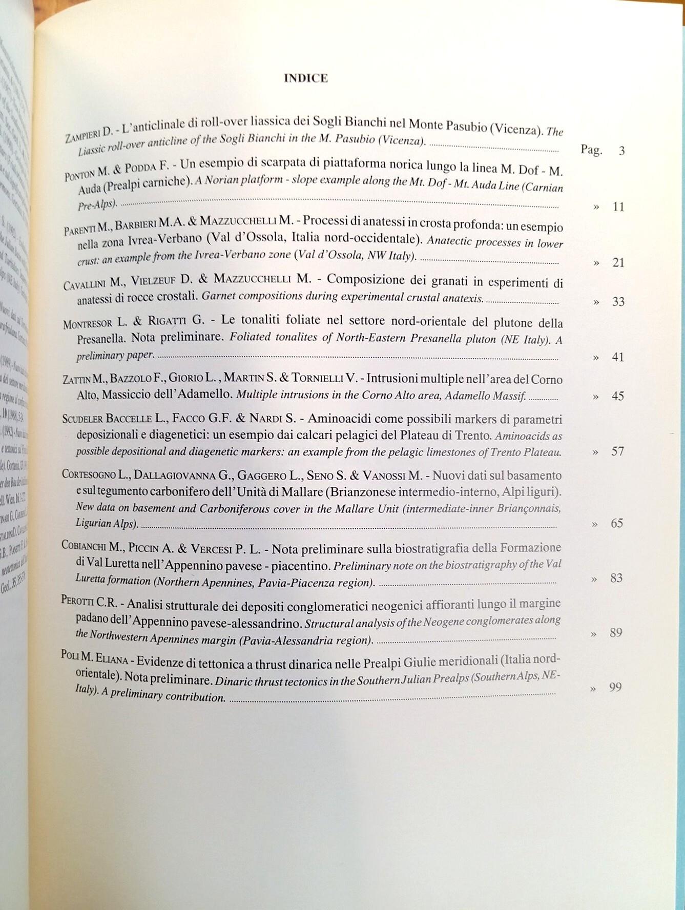 Atti ticinensi di scienze della terra. Serie speciale - Vol. 3