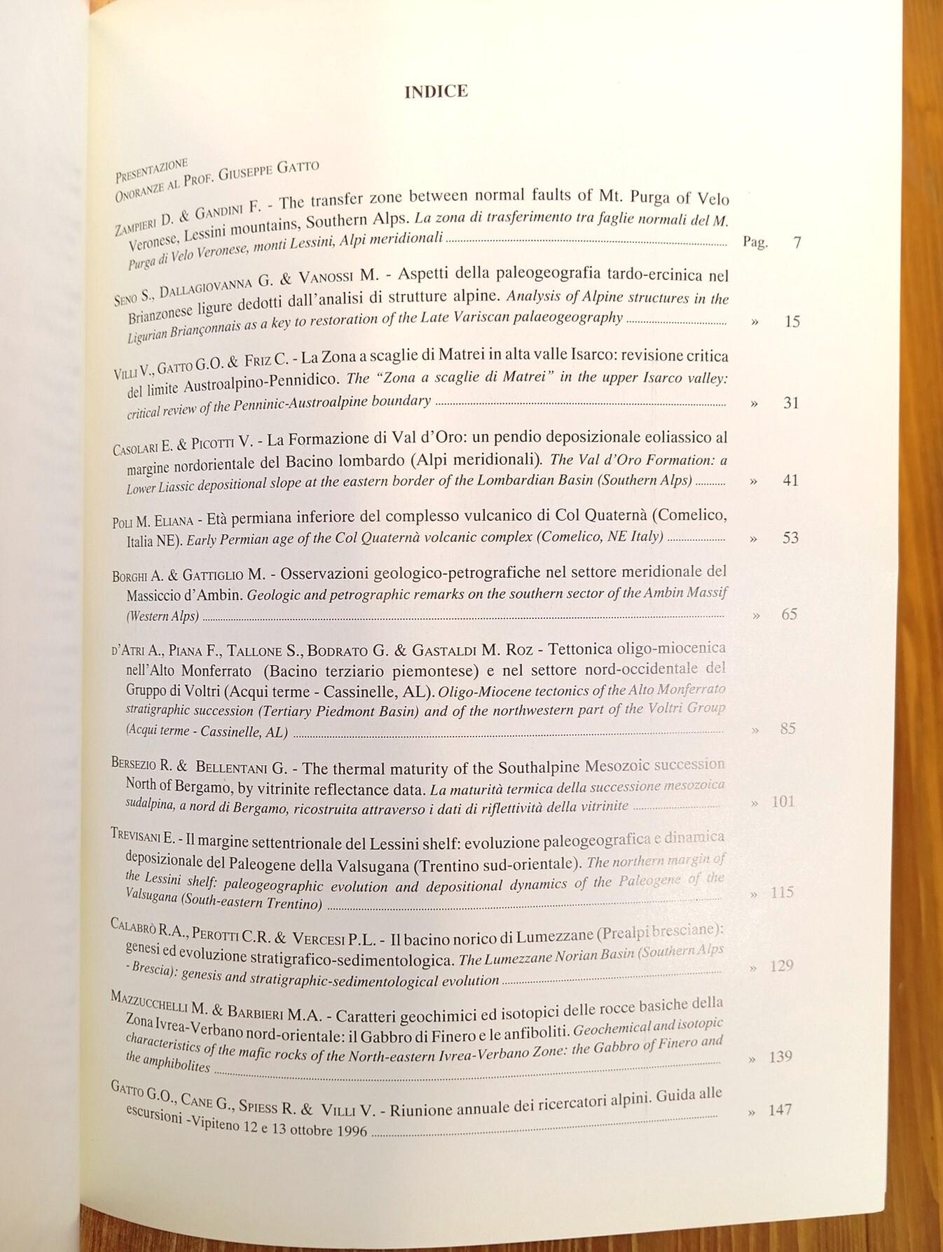 Atti ticinensi di scienze della terra. Serie speciale - Vol. 5