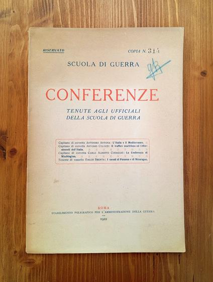 Conferenze tenute agli Ufficiali della Scuola di Guerra - copertina
