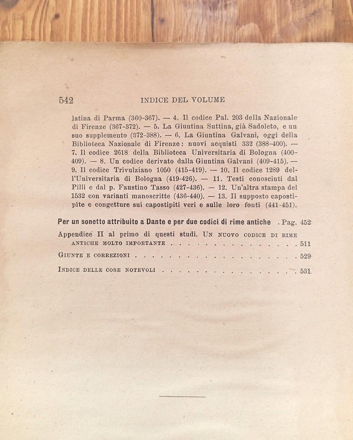 Studi sul Canzoniere di Dante. Con nuove indagini sulle raccolte manoscritte e a stampa di antiche rime italiane