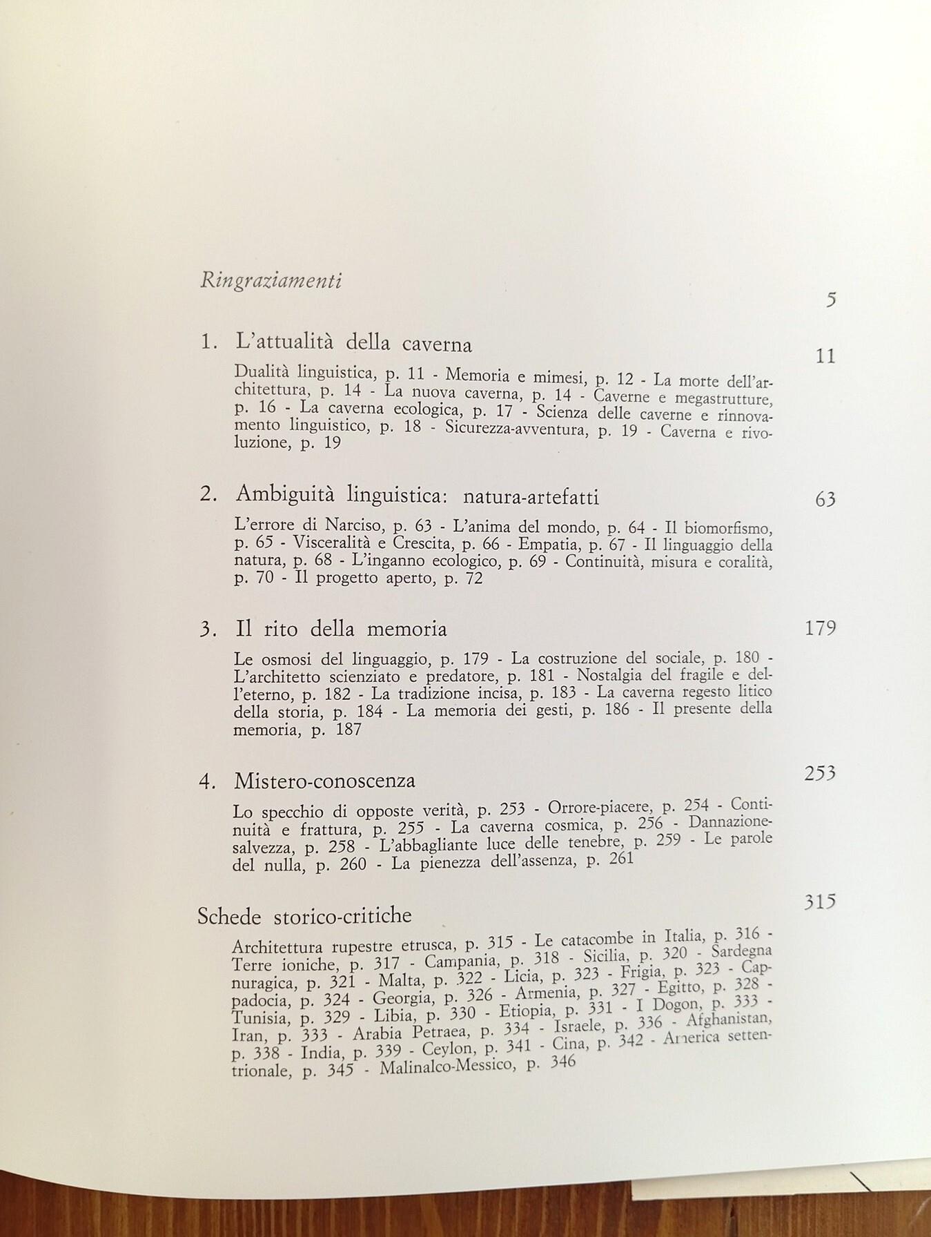 L' architettura delle caverne