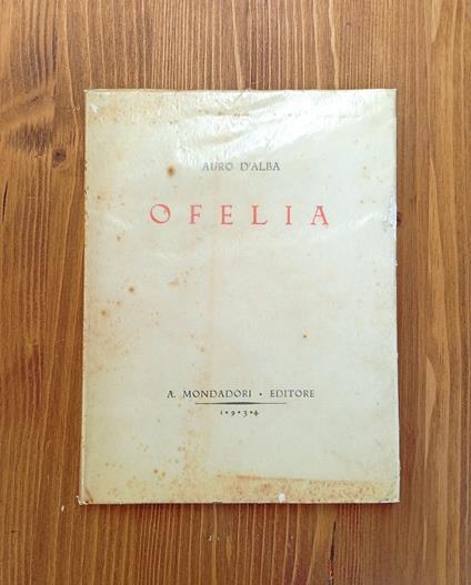 Ofelia - Auro D'Alba - copertina