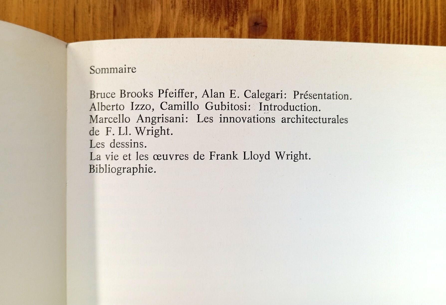 Frank Lloyd Wright. Dessins 1887 - 1959. Paris, Ecole Speciale d'Architecture, 8 juin / 9 juillet 1977