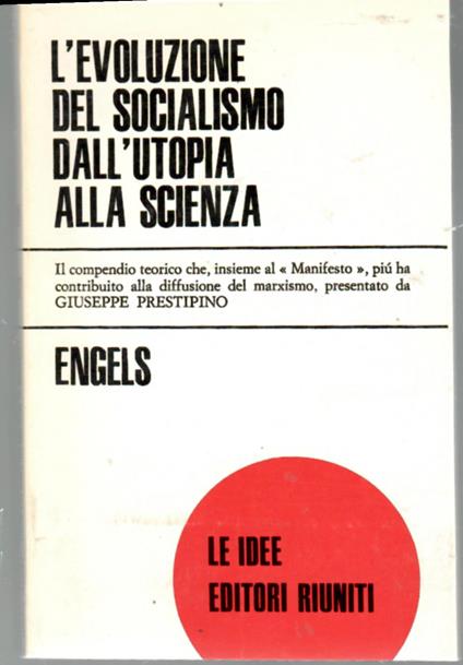 L' evoluzione del socialismo dall'utopia alla scienza - Friedrich Engels - copertina