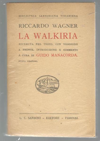 La Walkiria - Richard Wagner - copertina