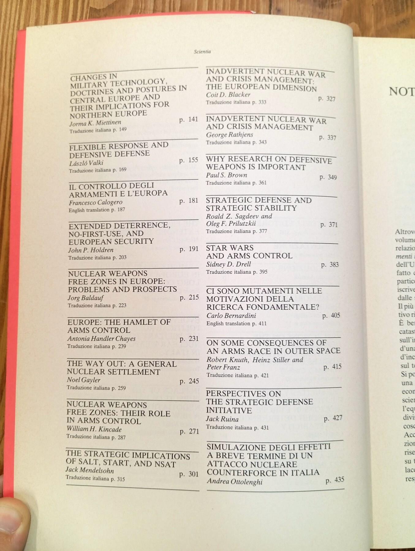 Le armi nucleari e l'Europa / Nuclear Weapons and Europe