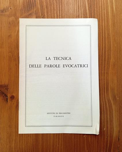 La tecnica delle parole evocatrici - copertina