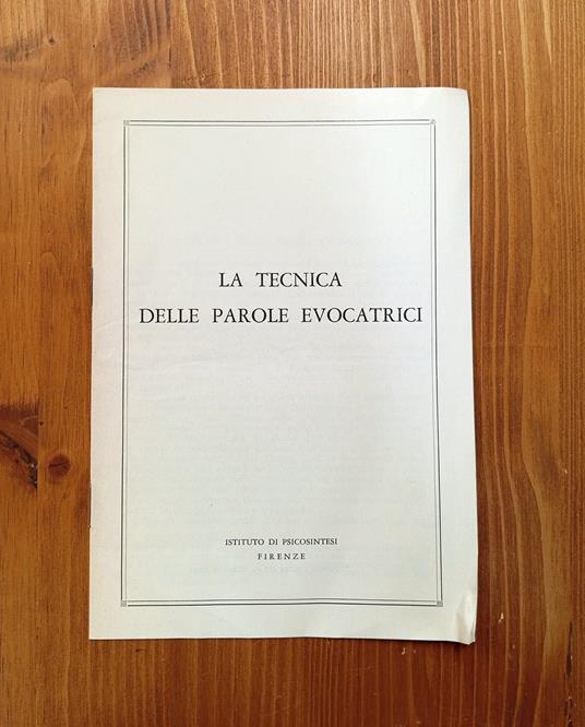 La tecnica delle parole evocatrici - copertina