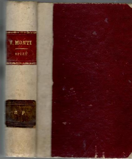 Tragedie, poemi, canti e liriche - Vincenzo Monti - copertina