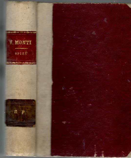 Tragedie, poemi, canti e liriche - Vincenzo Monti - copertina