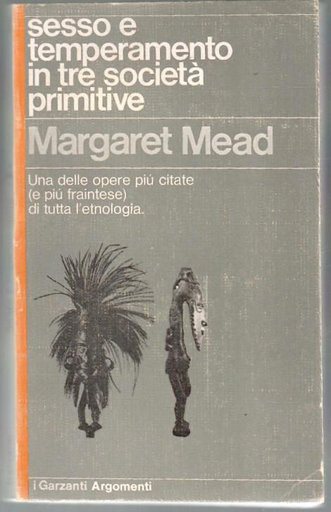 Sesso e Temperamento in Tre società Primitive - Margaret Mead - copertina