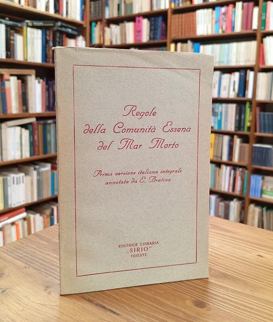 Regole della Comunità essena del Mar Morto - Edoardo Bratina - copertina