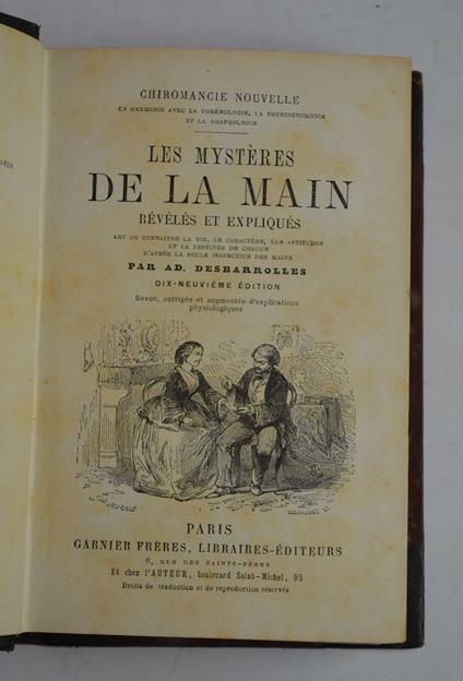 Les mystères de la main révélée et expliqués… - A. Desbarrolles - copertina