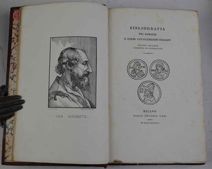 Bibliografia dei romanzi e poemi cavallereschi italiani. Seconda edizione corretta ed accresciuta - copertina