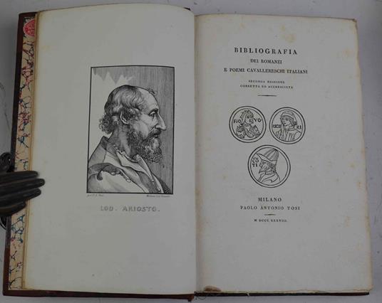 Bibliografia dei romanzi e poemi cavallereschi italiani. Seconda edizione corretta ed accresciuta - copertina
