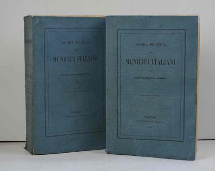 Storia politica dei municipj italiani.. - copertina