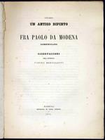Intorno un antico dipinto di Fra Paolo da Modena domenica. Osservazione dell'avvocato Pietro Bortolotti