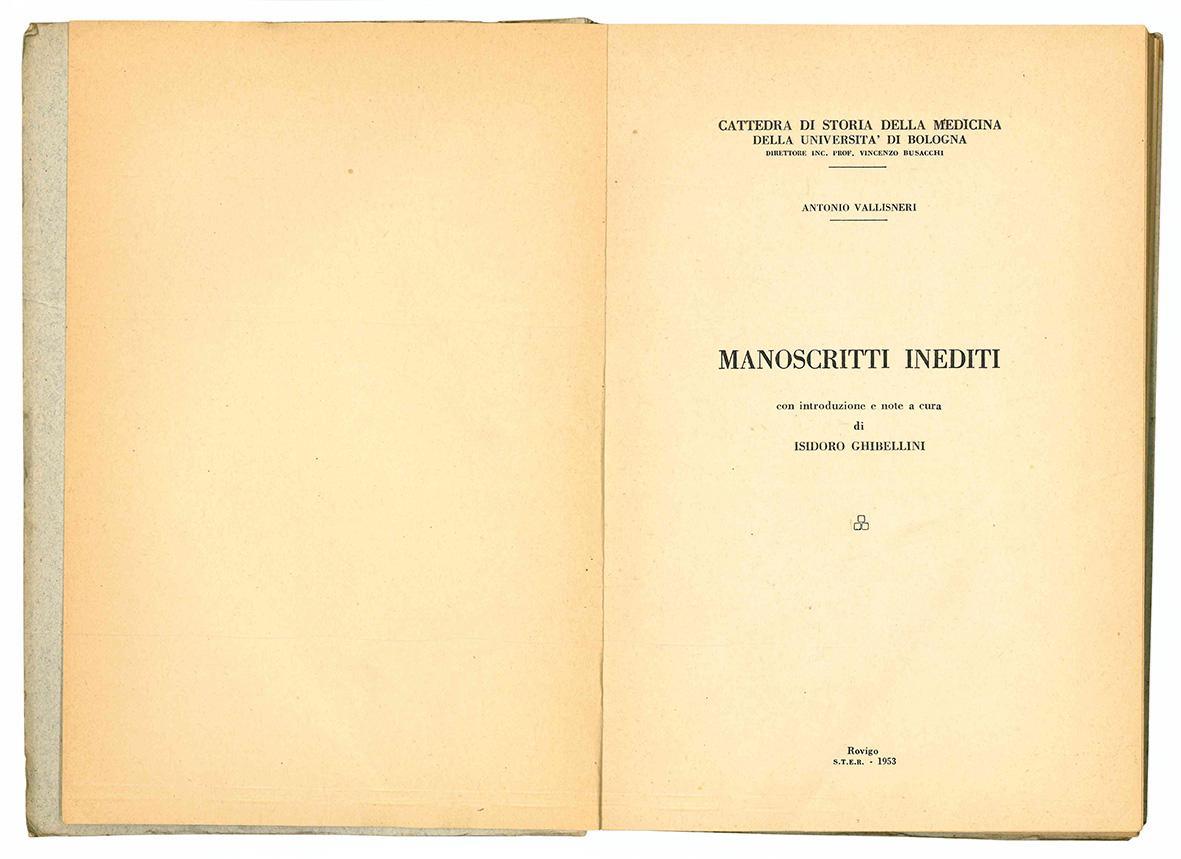 Manoscritti inediti con introduzione e note a cura di Isidoro Ghibellini