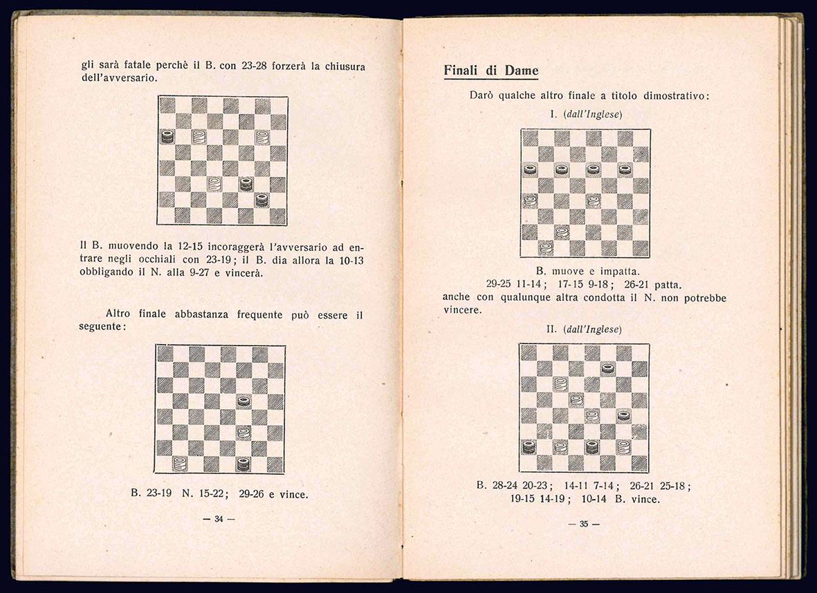 Guida per il giuocatore de la dama all'italiana. Prefazione del Dott. Annibale Gallico